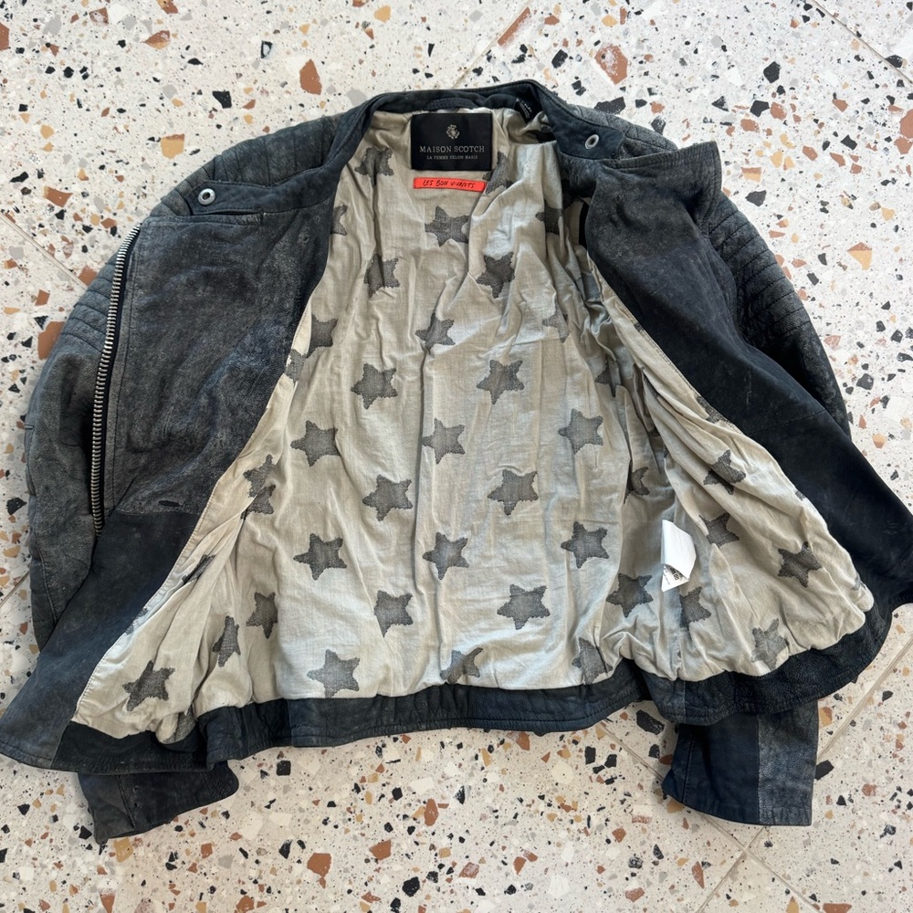 Scotch & Soda Gray and Black Star Patterned Lining - Picture 3 of 10